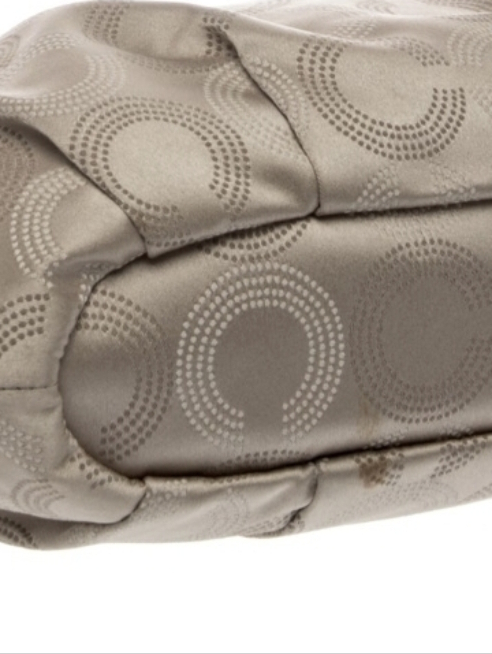 Coach Taupe Signature Canvas Satchel with Leather Trim - Picture 5 of 6